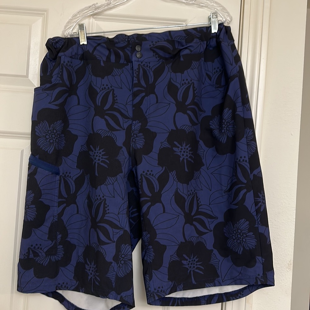 Shebeest Dirty Beest Bike Short 3X Knee Length Adjust. Waist Purple/Black UPF 50